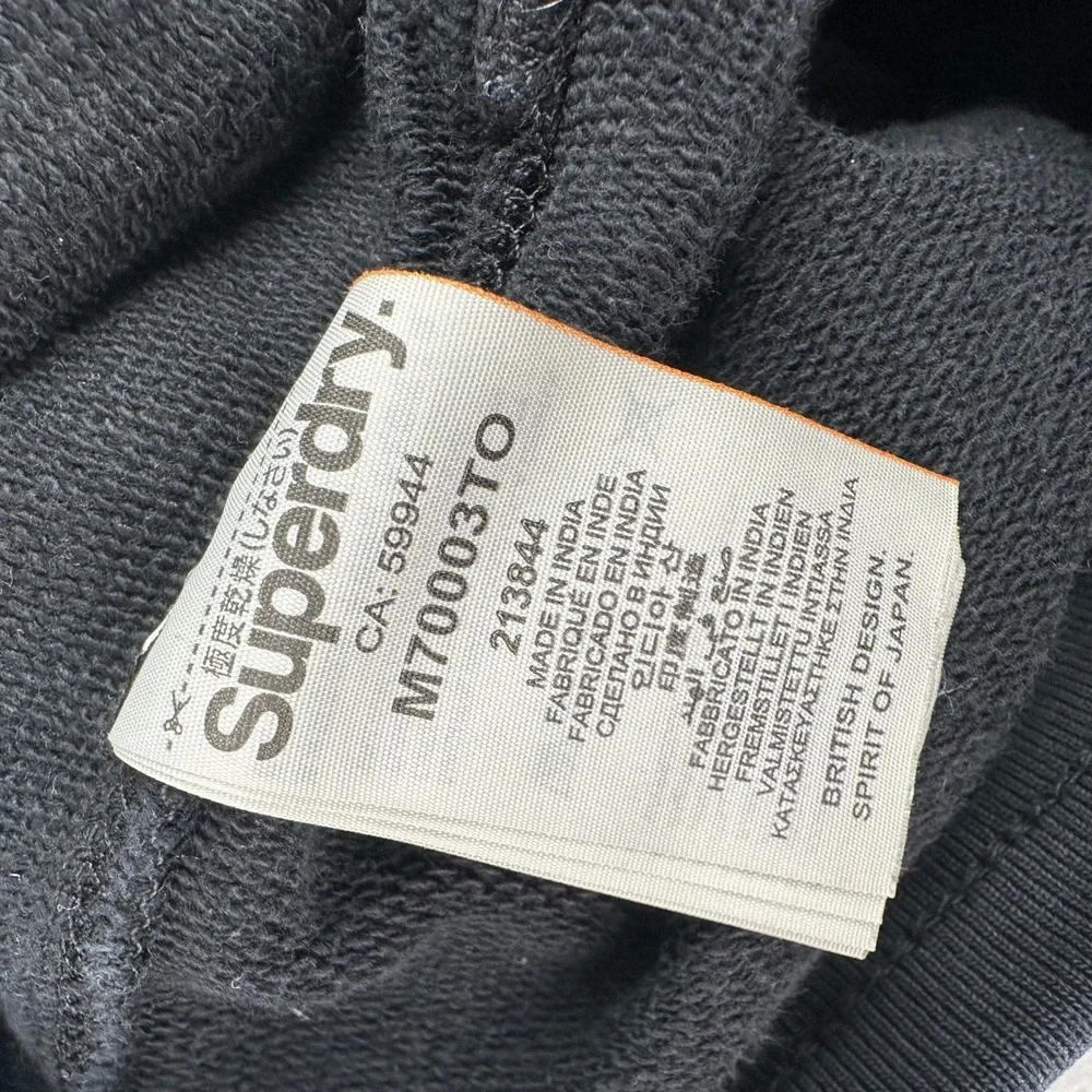 Superdry Surplus NY Mens Black Cotton Joggers Sweatpants Size L M70003TO